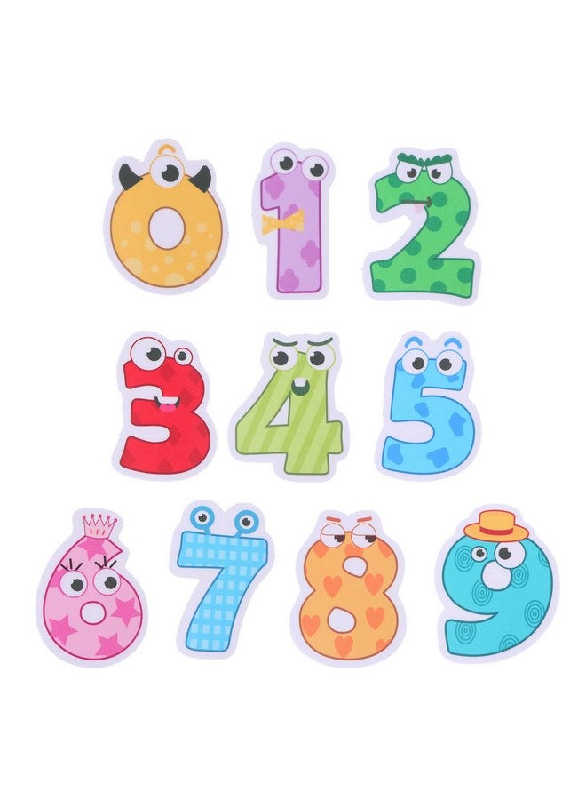 كابيلوك مجموعة ألعاب الأطفال من كابيلوك، 10 قطع من ملصقات غير مخصصة لأحواض الاستحمام، أرقام من 0 إلى 9، ملصقات لاصقة لأرضيات الحمام، شرائط للسلالم، غرفة الاستحمام، حمام السباحة، ألعاب الأطفال - Image 1