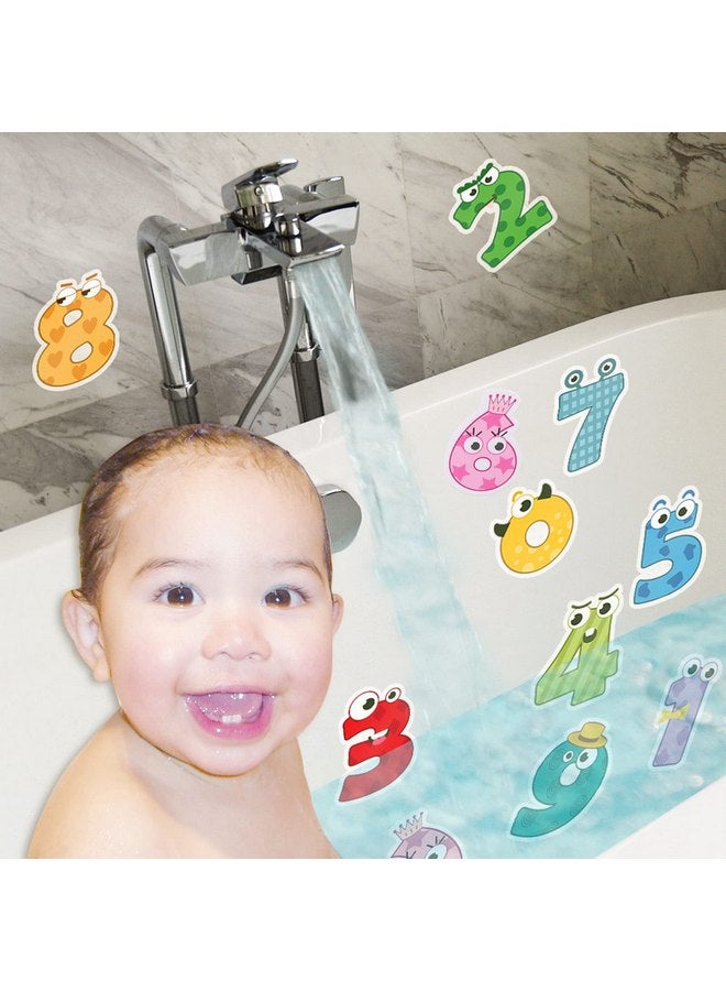كابيلوك مجموعة ألعاب الأطفال من كابيلوك، 10 قطع من ملصقات غير مخصصة لأحواض الاستحمام، أرقام من 0 إلى 9، ملصقات لاصقة لأرضيات الحمام، شرائط للسلالم، غرفة الاستحمام، حمام السباحة، ألعاب الأطفال - Image 3