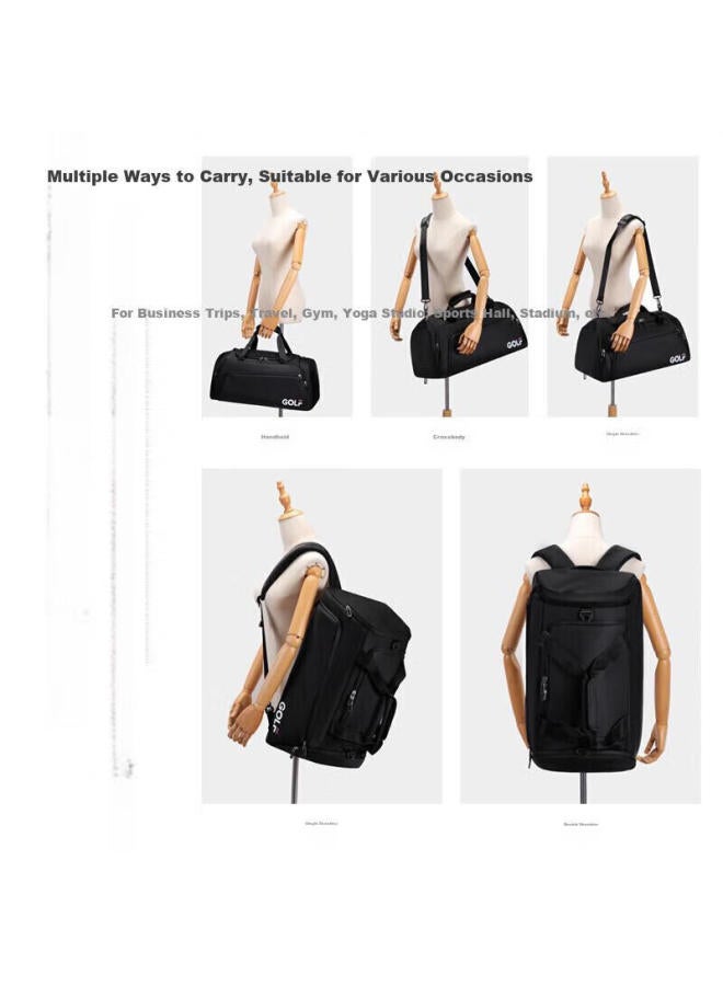 Golf Travel Bag, Shoulder And Handheld Three-in Luggage Bag, Men's Sports Fitness Bag, Business Trip Bag, Double Shoulder Travel Backpack - Image 4