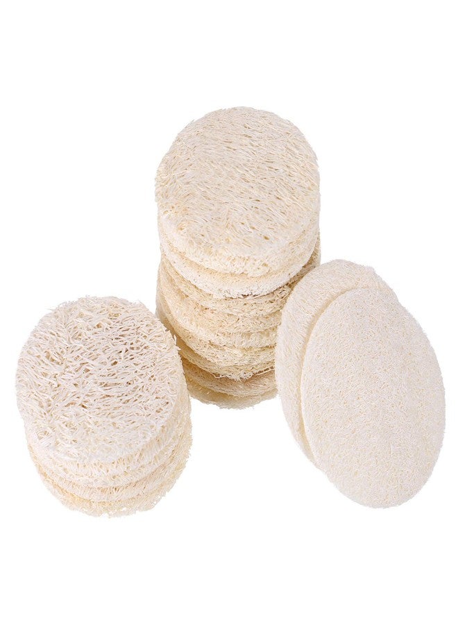 Frcolor 50 Pcs Loofah Face Pads Exfoliating Loofah Sponges Makeup Remover Reusable Soft Facial Skin Care Scrub Wash Pads - Image 1