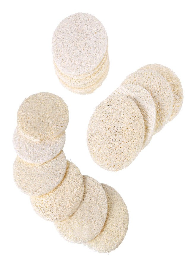 Frcolor 50 Pcs Loofah Face Pads Exfoliating Loofah Sponges Makeup Remover Reusable Soft Facial Skin Care Scrub Wash Pads - Image 5