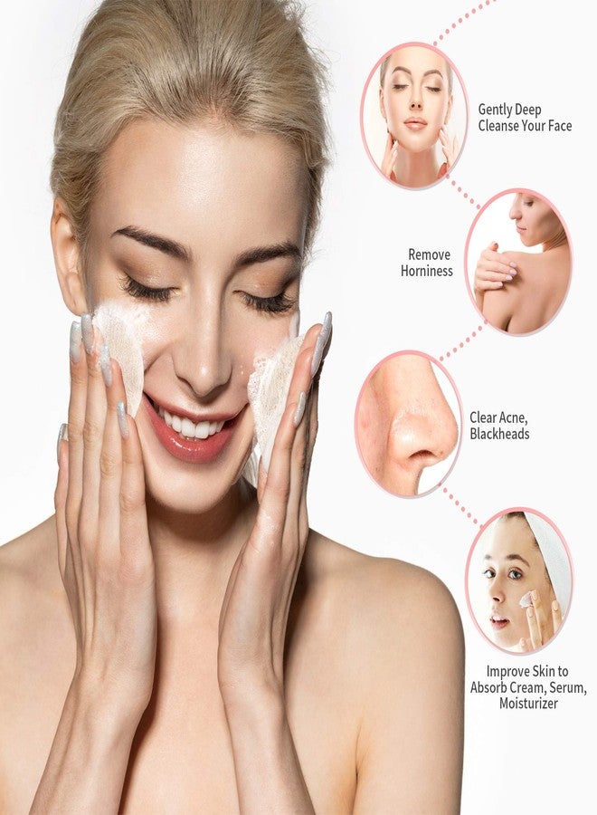 Frcolor 50 Pcs Loofah Face Pads Exfoliating Loofah Sponges Makeup Remover Reusable Soft Facial Skin Care Scrub Wash Pads - Image 3