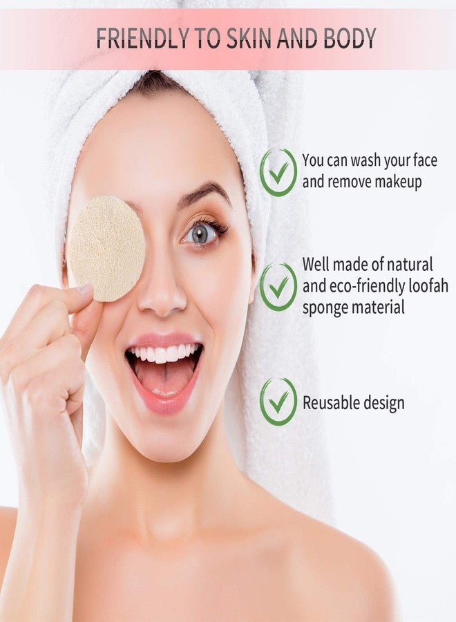 Frcolor 50 Pcs Loofah Face Pads Exfoliating Loofah Sponges Makeup Remover Reusable Soft Facial Skin Care Scrub Wash Pads - Image 2