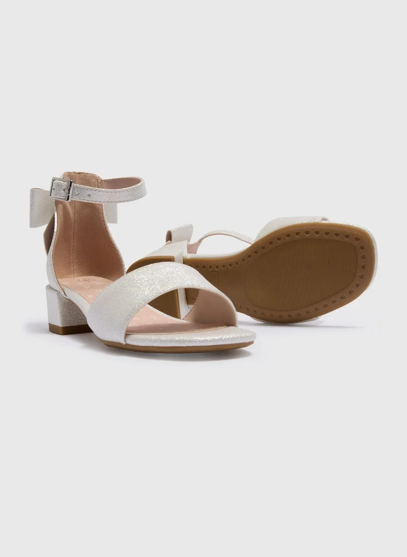 Matalan Girls White Bow Occasion Heels