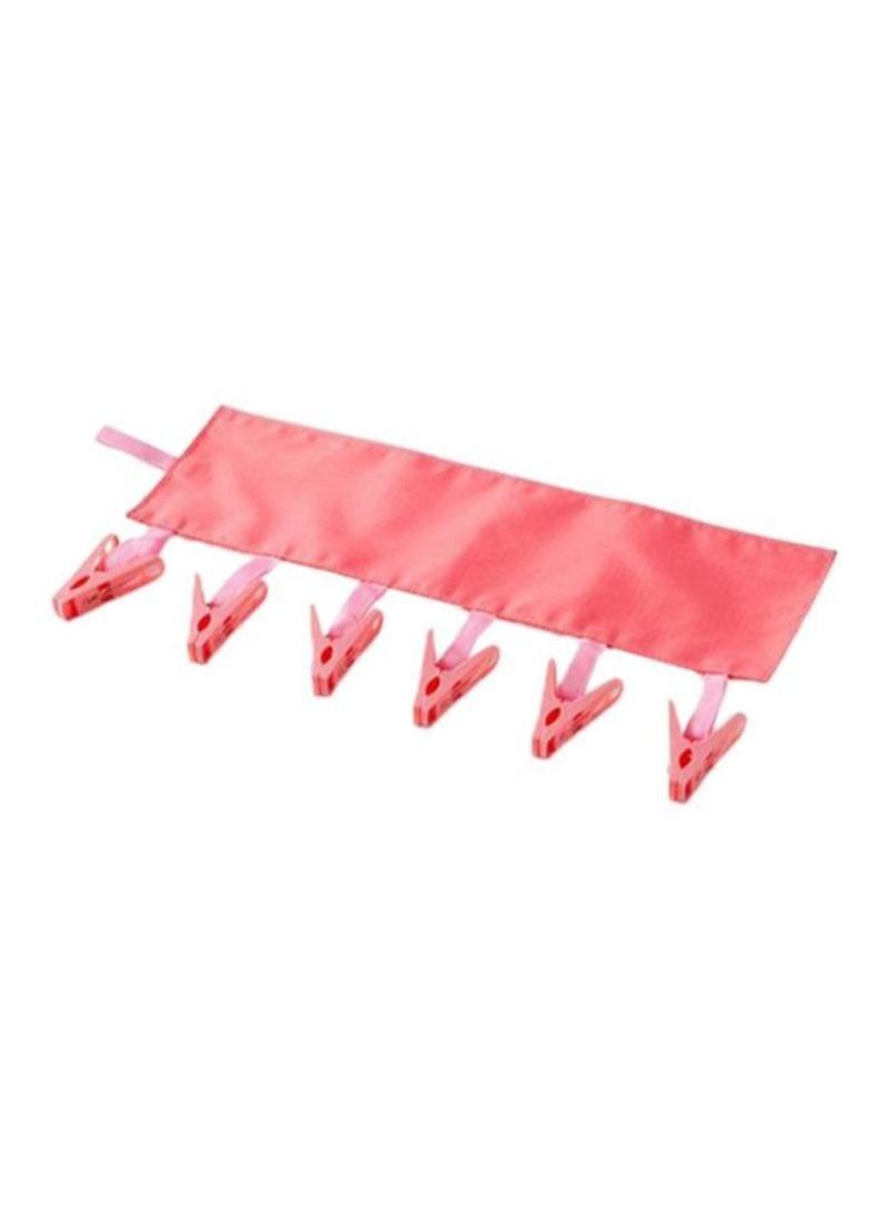 Foldable Multifunction Bathroom Clips Pink 34x10centimeter - Image 1