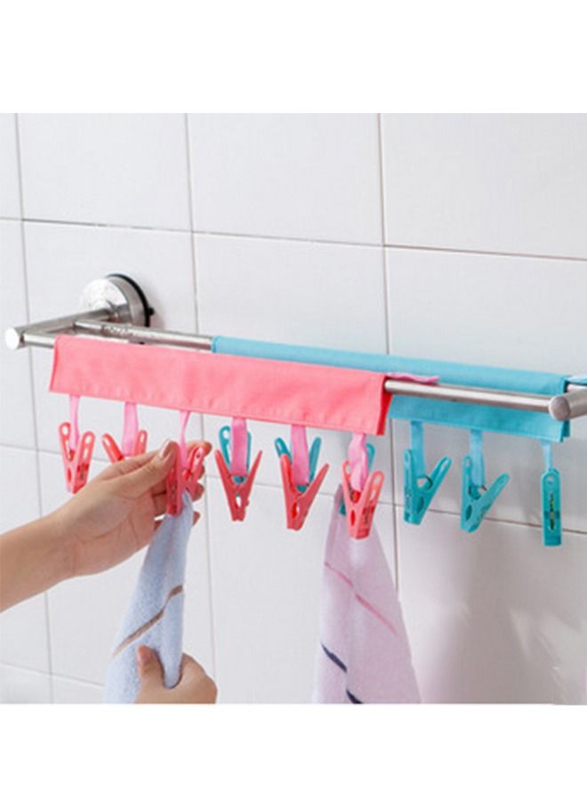 Foldable Multifunction Bathroom Clips Pink 34x10centimeter - Image 2