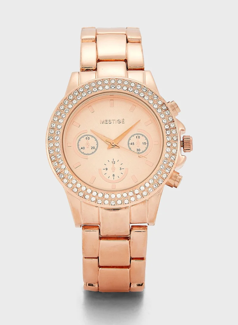 Mestige Bradberry Round Analog Watch