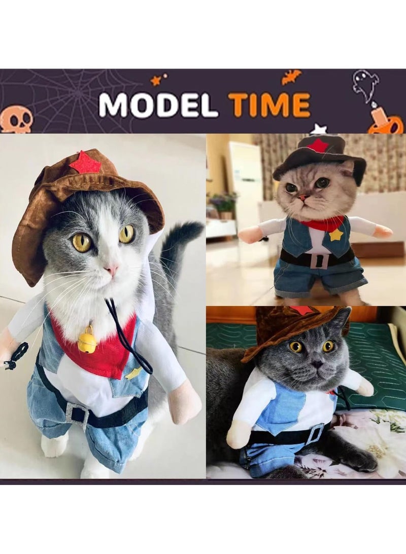 A.M Funny Cowboy Jacket Suit Super Cute Costumes for Small Dogs Cats - Image 2