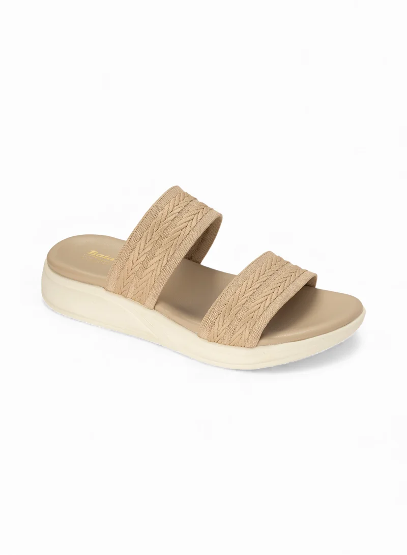 Bata Comfit Casual Double-Strap Slide Sandal