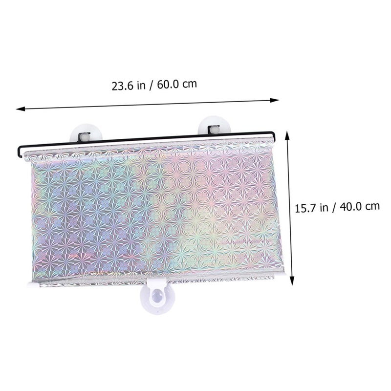 Retractable Car Side Window Sunshade 40x60cm Mesh Fabric for UV Protection Heat Blocking and Privacy - Image 3