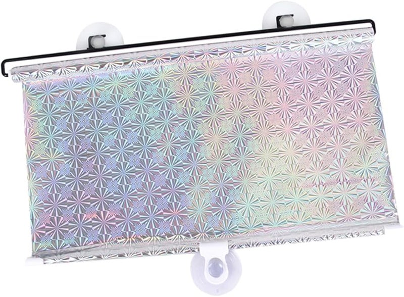 Retractable Car Side Window Sunshade 40x60cm Mesh Fabric for UV Protection Heat Blocking and Privacy - Image 1