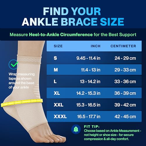 Modvel Foot & Ankle Brace Socks for Sprained Ankle Compression Sleeve - Plantar Fasciitis Relief Brace, Foot Support for pain Women & Men - Tendonitis & Arthritis Feet Sleeve, Stabilizing Ankles Wrap - Image 3