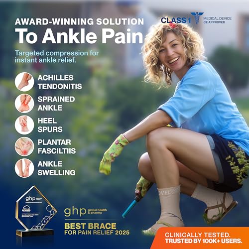 Modvel Foot & Ankle Brace Socks for Sprained Ankle Compression Sleeve - Plantar Fasciitis Relief Brace, Foot Support for pain Women & Men - Tendonitis & Arthritis Feet Sleeve, Stabilizing Ankles Wrap - Image 2