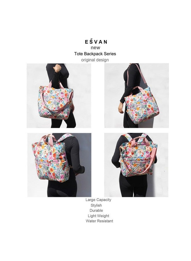 ESVAN ESVAN Diaper Tote Bag Totepack Backpack Crossbody Bag 3 in 1 for Women Laptop Backpack Multifunctional with Insulated Pockets - Image 4