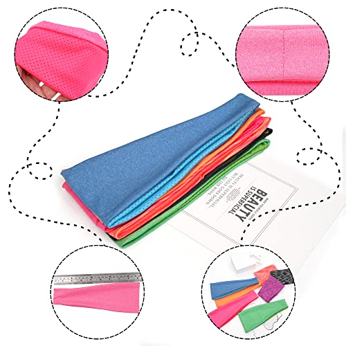 JOYOYO 12 Colors Headbands Breathable Athletic Sweatbands Sports Headband Moisture Wicking Elastic Hairband for Kids Children and Teenagers - Image 3