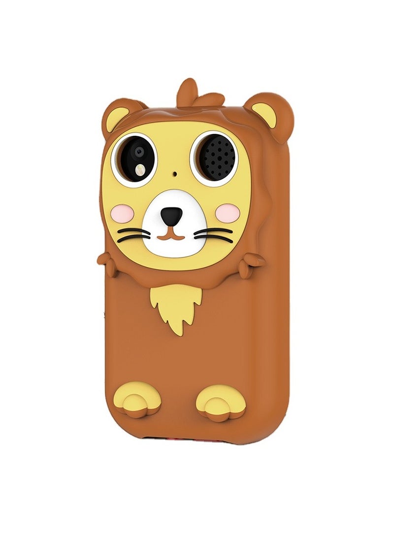 بلو فاير هاتف أطفال ذكي بشاشة لمس 2.8 بوصة HD، كاميرتين 300K، مشغل MP3، قصص تعليمية وألعاب، غطاء سيليكون على شكل وحيد القرن، بطارية قابلة للشحن 800mAh، هدية مثالية للأولاد والبنات من 3 إلى 12 سنة - Image 1