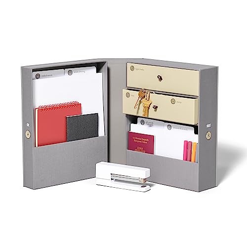 Savor | All-in-One Desk Organizer | Slate Gray – Keep Desk, Office, and Home Organized All-In-One Storage System for Important Files, Documents, Stationery, and Office Supplies - Image 1