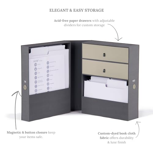 Savor | All-in-One Desk Organizer | Slate Gray – Keep Desk, Office, and Home Organized All-In-One Storage System for Important Files, Documents, Stationery, and Office Supplies - Image 3