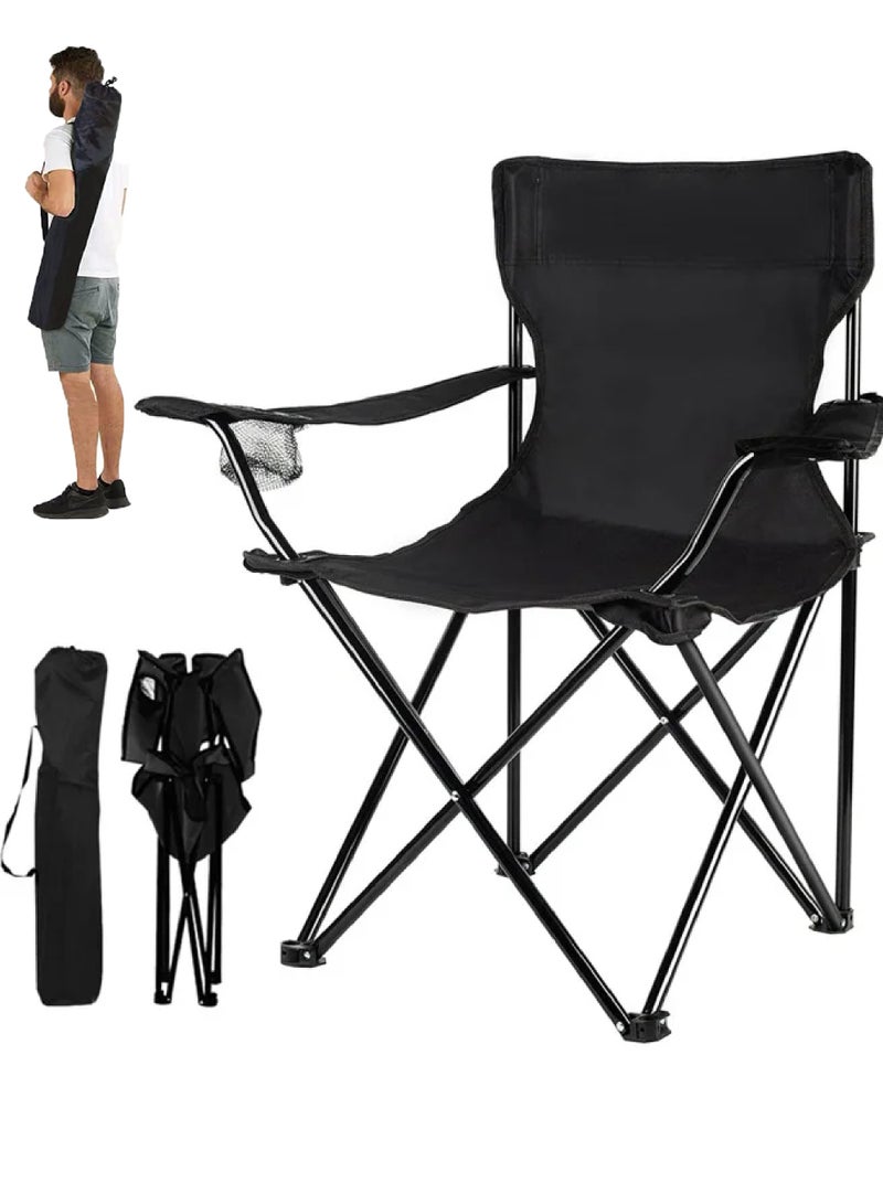 Cyber Portable Camping Chairs Enjoy The Outdoors with a Versatile Folding Chair Sports Chair Outdoor Chair & Lawn Chair Lightweight Camping Chair with Arm Cup Holder - Image 1