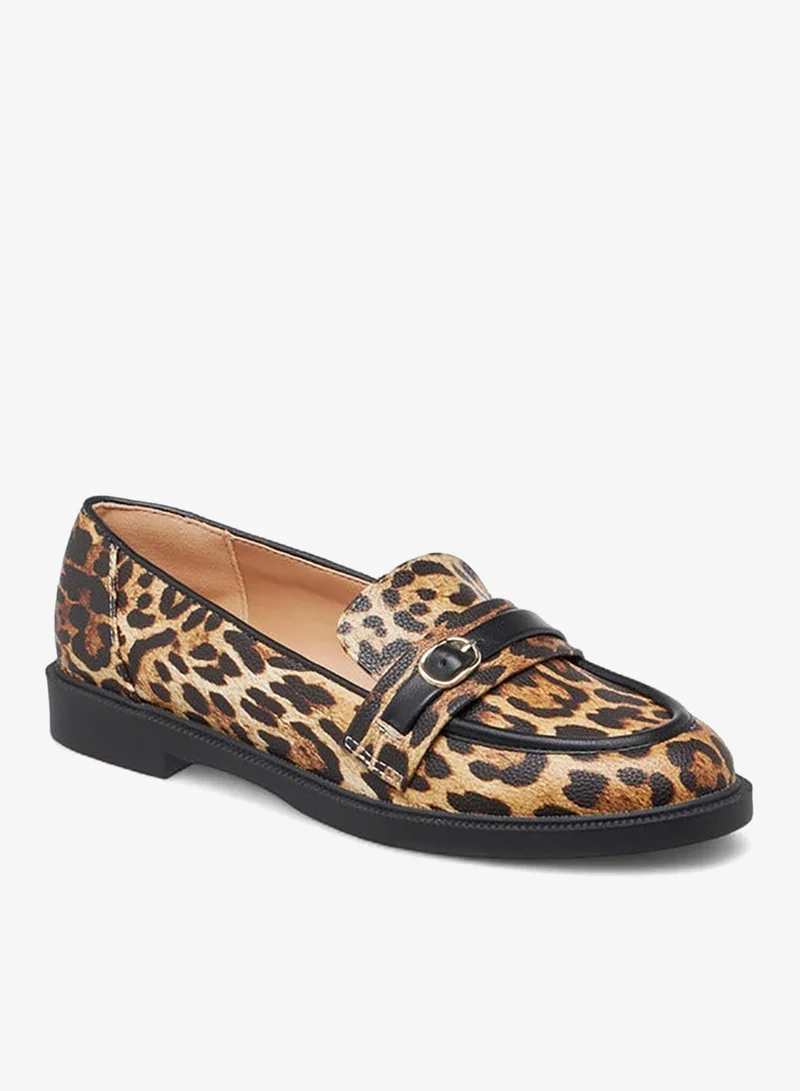 Paprika Women Animal Print Slip-On Loafers