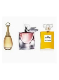A perfume set that contains Lancôme L'Aviée Belle perfume, Dior J'adore Chanel perfume No. 5 for women 100ml