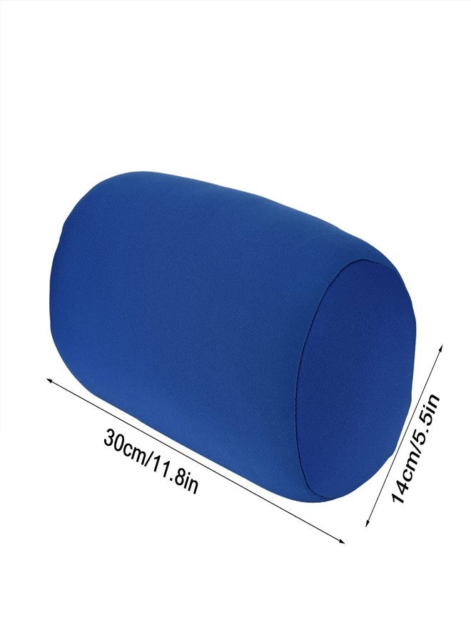Fdit Pillow Microbead Back Cushion Roll Throw Pillow Travel Home Sleep Neck Micro Mini Support Comfortable for Relaxing Neck Wrist(Blue) - Image 2