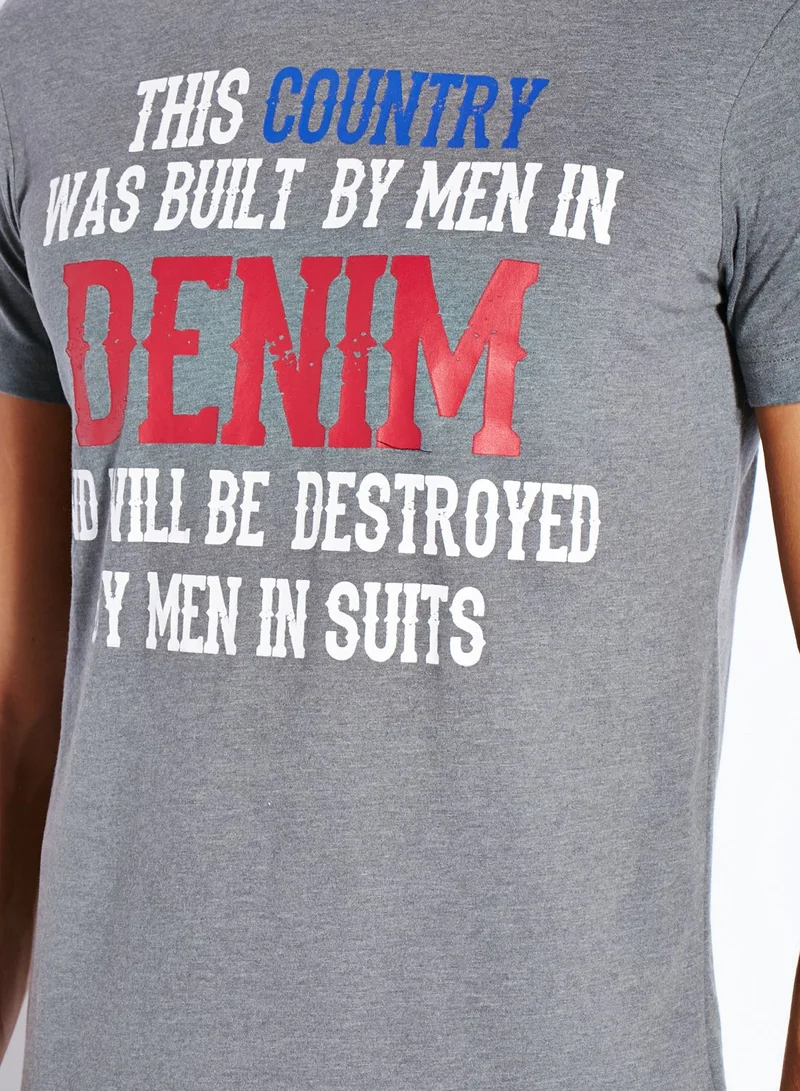!Solid Shawn Printed T-Shirt