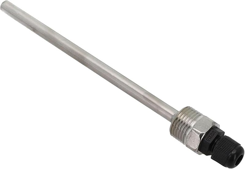 304 فولاذ مقاوم للصدأ غمد حراري G1 2 خيط BSP 6 مم قطر داخلي 8 مم قطر خارجي لأنبوب المستشعر 30-200 مم طول - Image 3