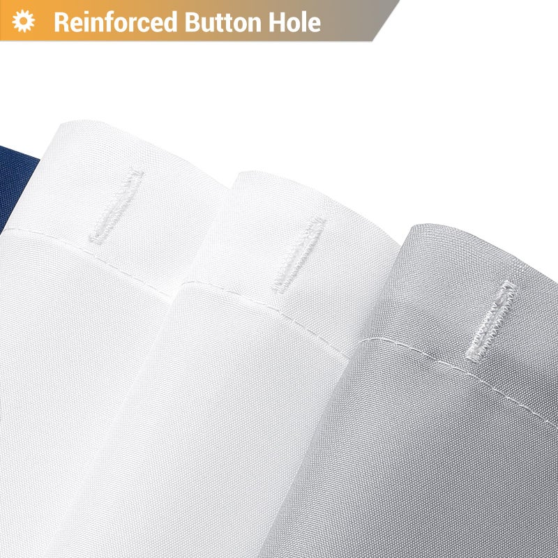 BTTN Navy Blue Fabric Shower Curtain - Geometric Water Repellent Shower Curtain Set, Machine Washable, Modern Decorative Polyester Cloth Shower Curtains for Bathroom - 72x72 - Image 5