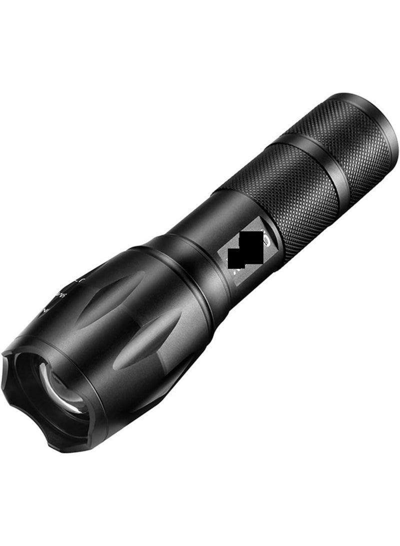 Super bright LED battery-operated flashlight, adjustable focus, waterproof, small and lightweight for power outages, camping, dog walking, P22 - Image 1