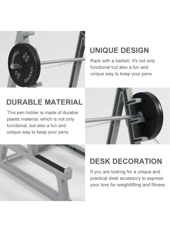 Bukela Barbell Rack Pen Holder, Squat Rack Pen Holder for Fitness Enthusiasts and Weightlifting Fans, Gym Theme Decorations Gift, Fun Desk Accessories (As Shown) - Image 3