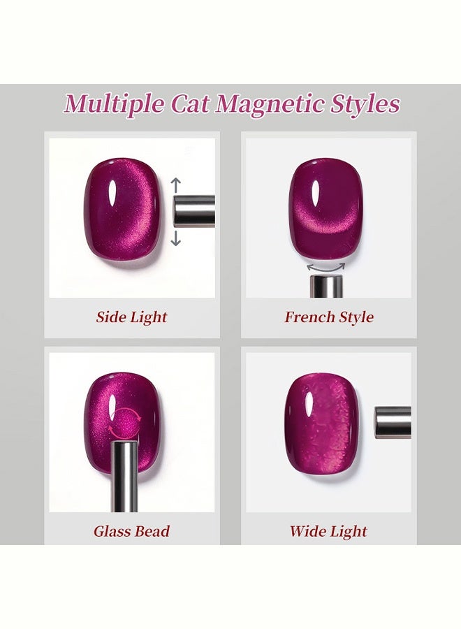 Born Pretty Cat Eye Gel Nail Polish MY496, Magnetic UV/LED Soak-Off Gel Polish with Shimmer Effect, Long-Lasting Nail Art Color for Salon & Home Use, 10ml - Image 5