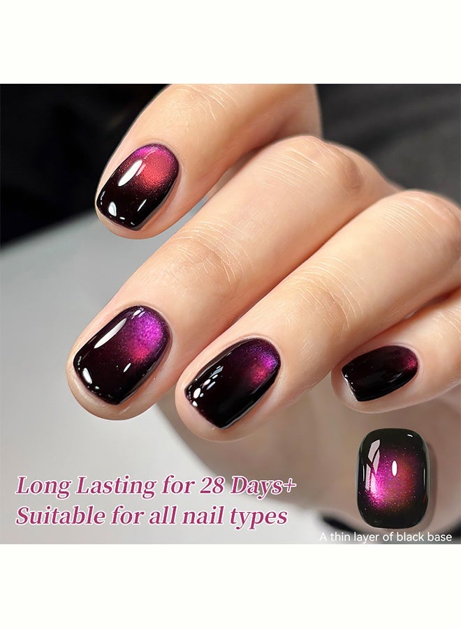 Born Pretty Cat Eye Gel Nail Polish MY496, Magnetic UV/LED Soak-Off Gel Polish with Shimmer Effect, Long-Lasting Nail Art Color for Salon & Home Use, 10ml - Image 2