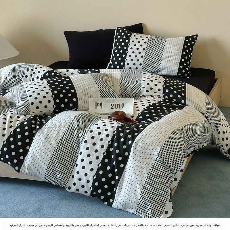 Energy Bubbles - Black 1.8m Bed Sheet Set -  Red - Image 1