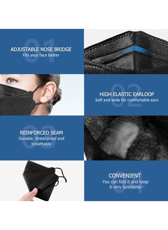 20pcs mask,Disposable Black Masks,Highly Elastic Ear Straps,Breathable Comfort,Suitable Men Women Daily use - Image 3
