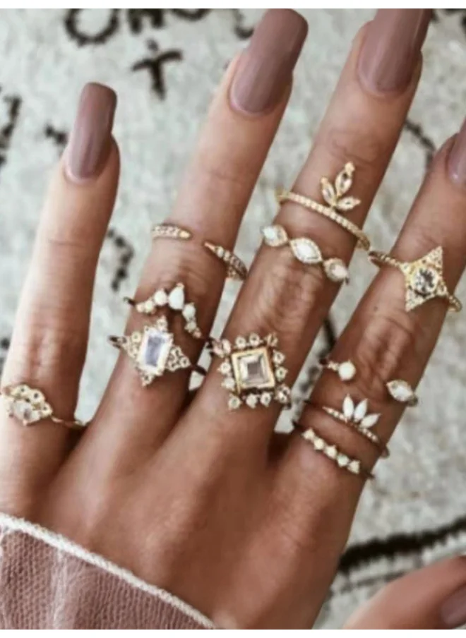 ستايلي Styli Set of 11 - Assorted Embellished Ring