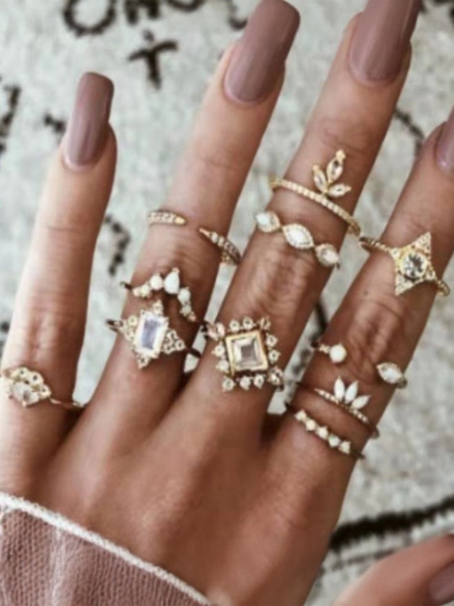 Styli Styli Set of 11 - Assorted Embellished Ring  - Image 2