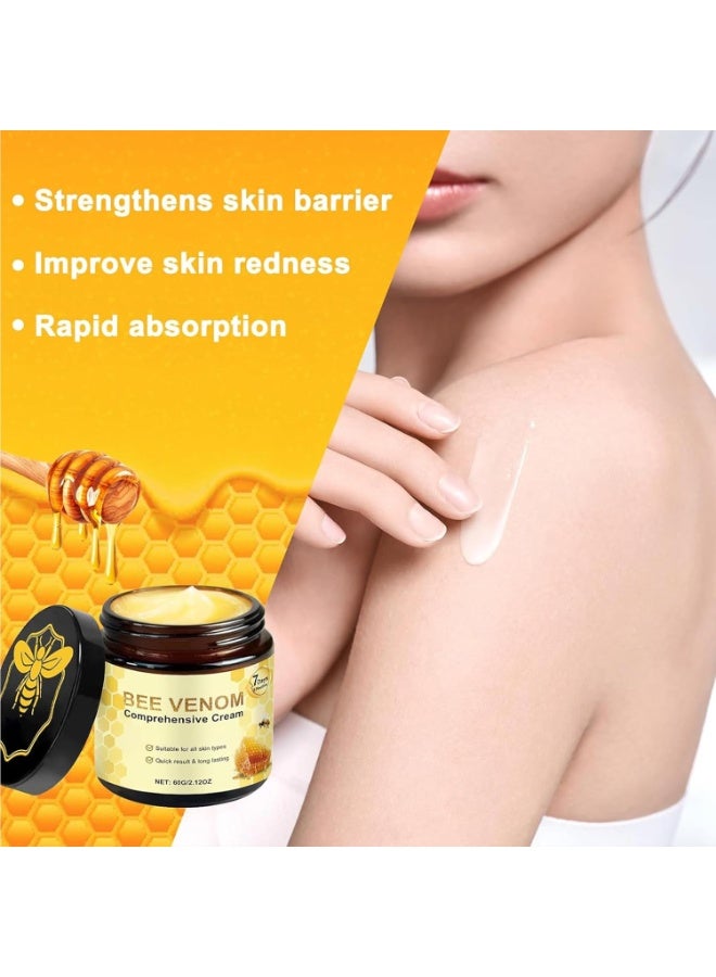 ساوث مون كريم سم النحل الشامل。 مرهم سم النحل ، كريم سم النحل ، كريم إصلاح سم النحل كريم كامل للعناية بالبشرة ، كريم مرهم سم النحل الاحترافي لجميع أنواع البشرة 60 جرام - Image 2
