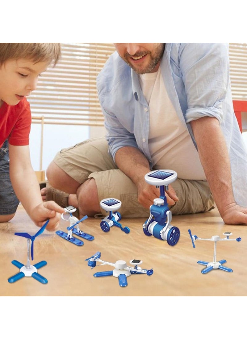 Huitich 6-in-1 Solar Powered Robot Kit Blue  - Image 4