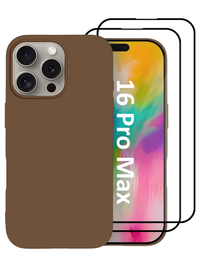 CATANES (لـ iPhone 16 Pro Max) حزمة 3 حالات و 2 واقي شاشة، غلاف سيليكون رفيع، غلاف واقي مضاد للخدش ومقاوم للصدمات كامل التغطية - Image 1