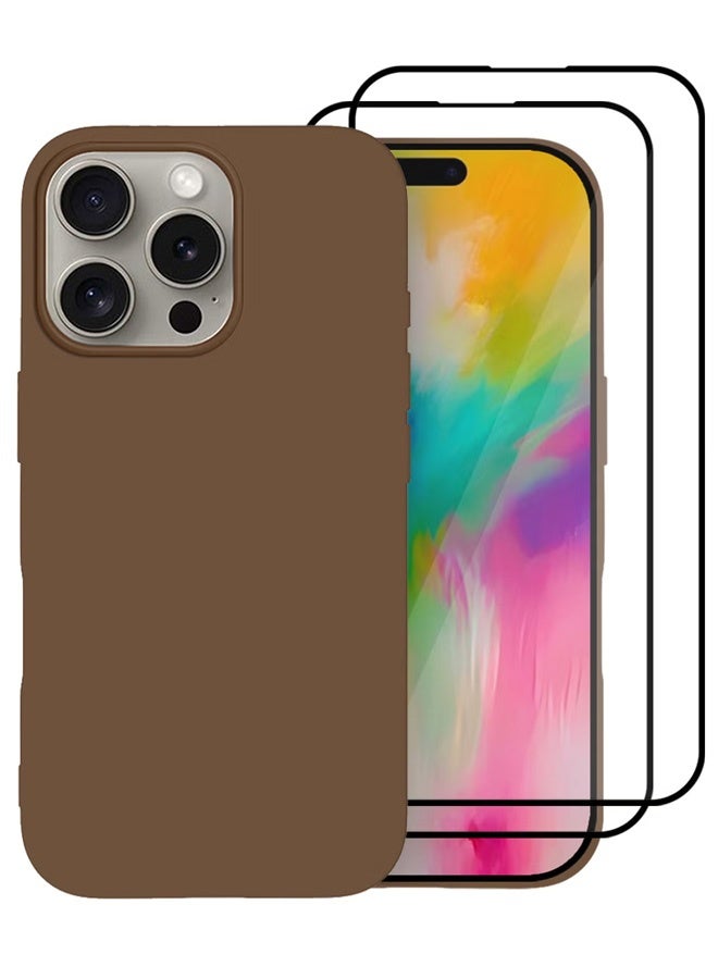 CATANES (لـ iPhone 16 Pro Max) حزمة 3 حالات و 2 واقي شاشة، غلاف سيليكون رفيع، غلاف واقي مضاد للخدش ومقاوم للصدمات كامل التغطية - Image 2