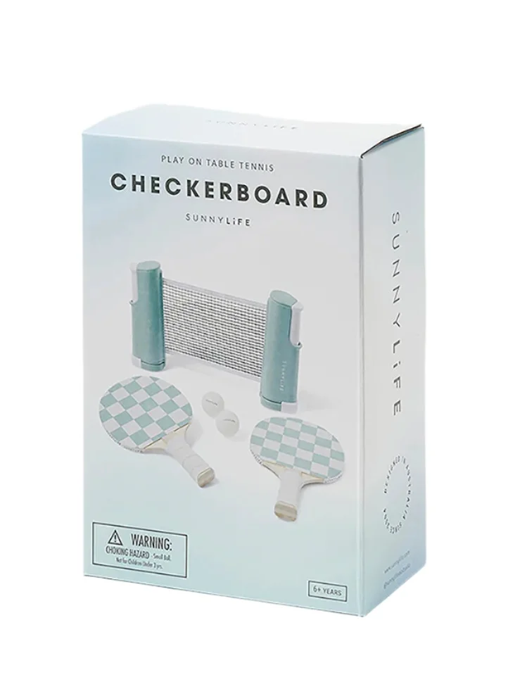 SUNNY LIFE Play On Table Tennis Checkerboard