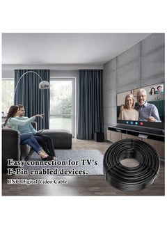 Duravel Doravel RG6U Coaxial Cable, Black PVC Jacket, Shielded TV Antenna Wire, 75 Ohms  - Image 5