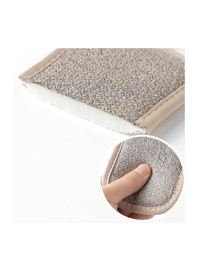 Loquat Cotton Scouring Pad Beige/Grey 16.5x9.5cm - Image 2