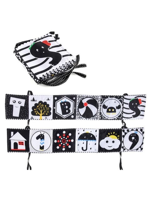 Nontoxic Fabric Cloth High Contrast Foldable Educational Activity Cloth Soft Book Perfect For Infants Boys And Girls Early Education