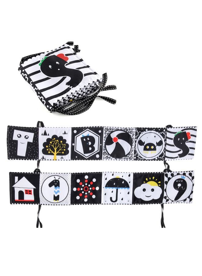 Nontoxic Fabric Cloth High Contrast Foldable Educational Activity Cloth Soft Book Perfect For Infants Boys And Girls Early Education - Image 1