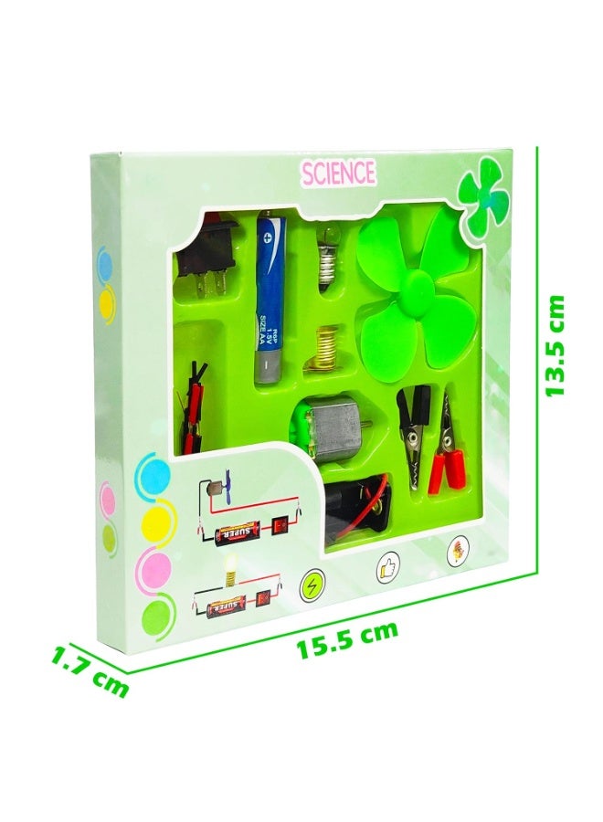 Educational Electric Circuit Toy Set for Kids – DIY Science Experiment Kit with Motor Fan & Light Bulb – STEM Physics Learning Kit for School Projects – Safe & Interactive Engineering Toy - Image 4
