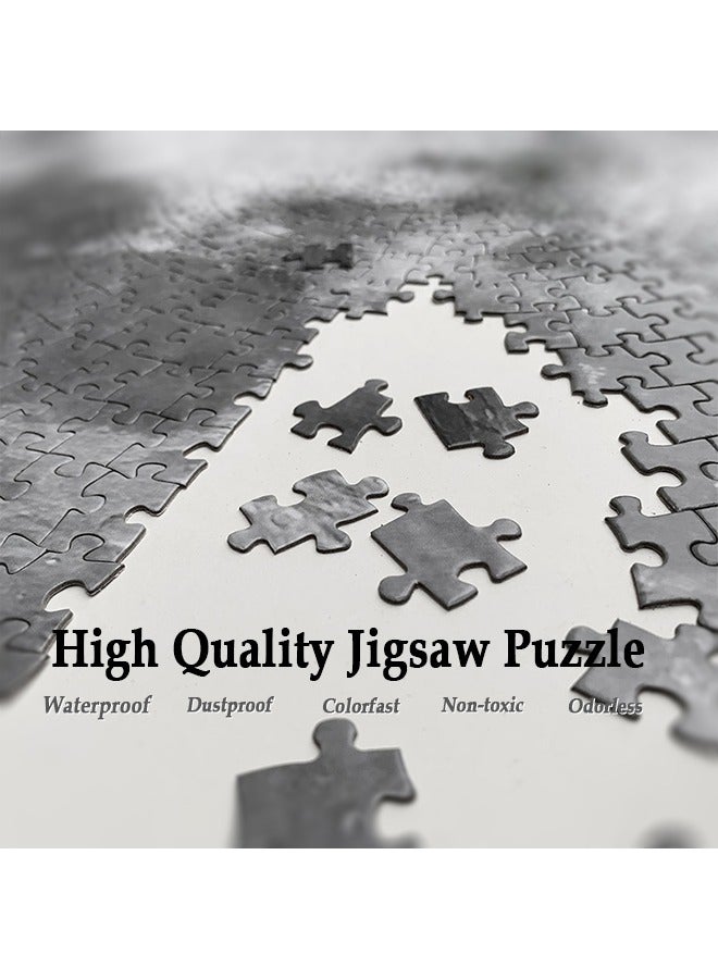 1000Pcs Space Moon Round Puzzle for Adult, Planet Solar System Jigsaw Puzzle, Galaxy Star Nebula Universe Circle Hard Puzzles, Resolution, Matte Finish, No Dust Space Puzzle - Image 3