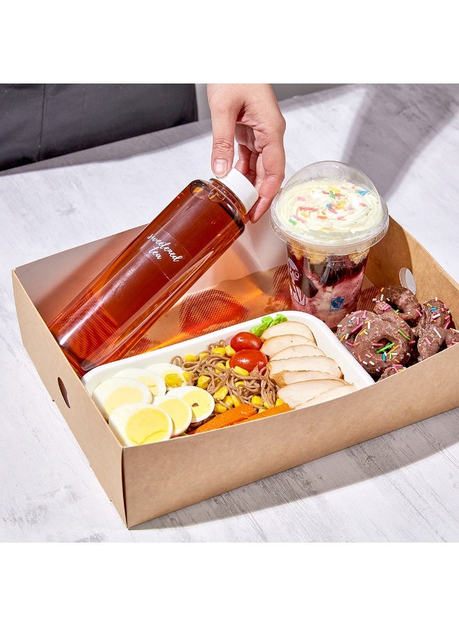 Restaurantware ملصقات شاي محلى Label Tek 1.9 × 1 بوصة، 100 ملصق مقاوم للماء للزجاجات - ذاتية اللصق، شفافة مع خط أبيض، ملصقات زجاجات بلاستيكية، لأكياس المشروبات - Image 4