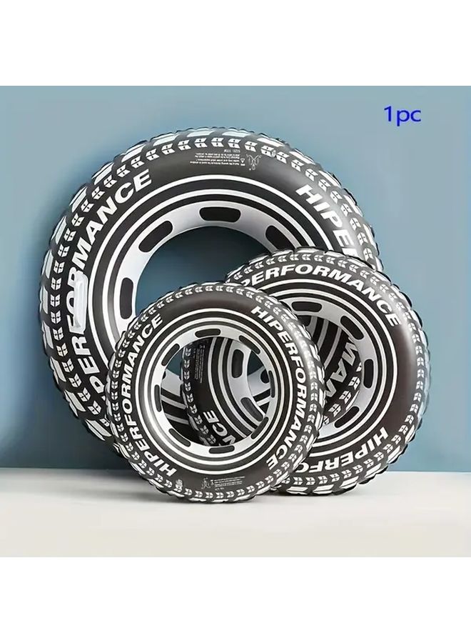 Inflatable Swim Ring 57cm with Handles for Kids Adults Pool Beach - Image 1